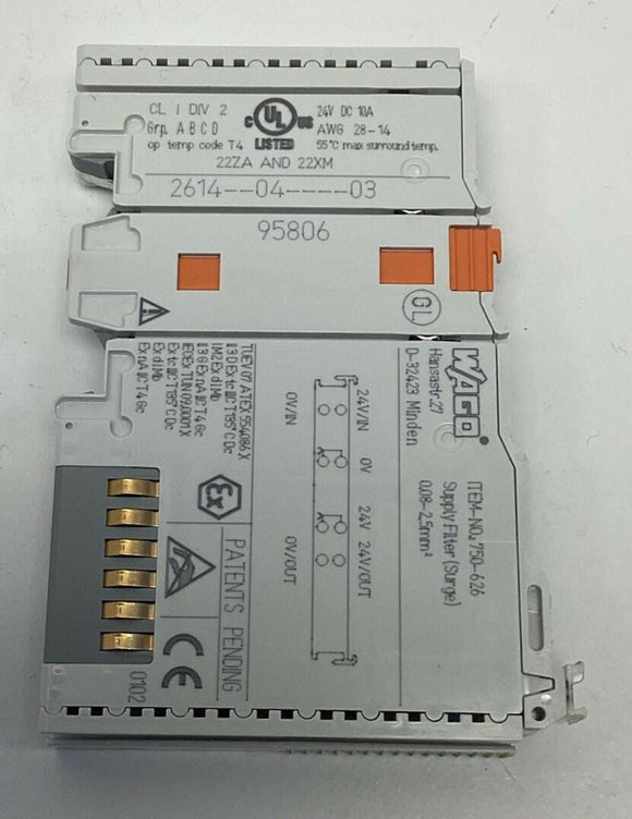 Wago 750-626 PLC Supply Filler Module