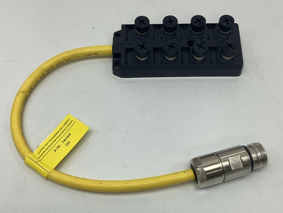 TPC Wire & Cable 34088 8-Port DC Micro Box w/ 1' 19 Pole Male Connection