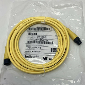Woodhead / Brad Connectivity 1200660690 M12, 4-Pole Straight M/F Cable 3M - 0