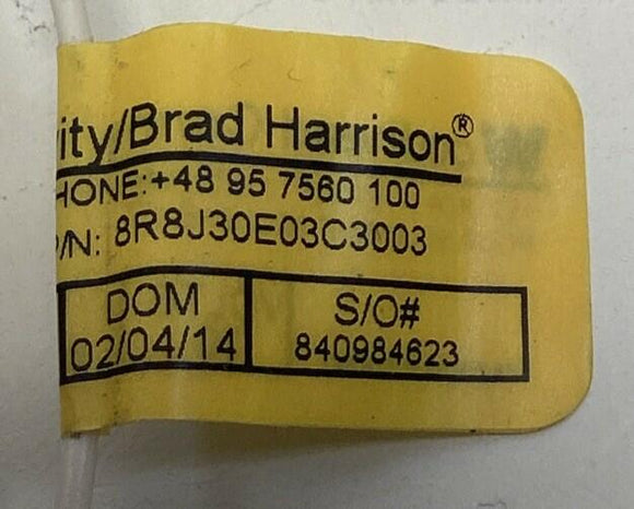 Woodhead / Brad Connectivity 8R8J30E03C3003 M12 8P Female Receptacle