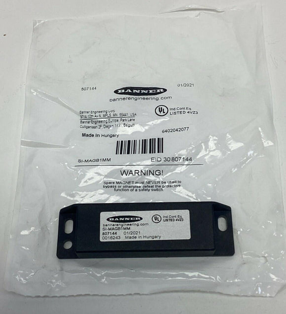 Banner SI-MAGB1SM Safety Switch Kit w/ SIMAG1MM 807144 / 807126 30VAC/ 60VAC