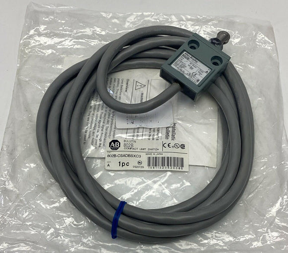 Allen Bradley 802B-CSADBSXC3 Compact Limit Switch, 1-N.O.- 1-N.C. , 2-Pole, 3M