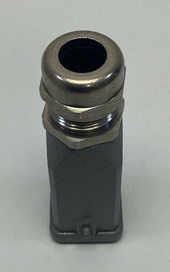 Harting HAN-3A-F Female 4-Pole Connector w/ Die Cast Hood w/ M20 Gland