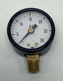 Ametek USG  166327 1-1/2" 30 PSI Gauge, Brass 1/8" NPT Lower Middle-2
