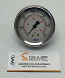 Wika 4238291 2-1/2" Gauge 6000 PSI 1/4" NPT Center Rear 213.53 Glycerin Filled-1