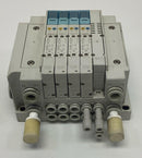 SMC SY3300-5U1 4-Bank Pneumatic Valve Manifold 24VDC Coil-3