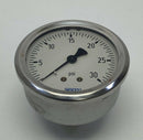 Wika 9767193 2-1/2" 30 PSI Gauge, 1/4" NPT Center Rear 213.53 Glycerin Filled-5