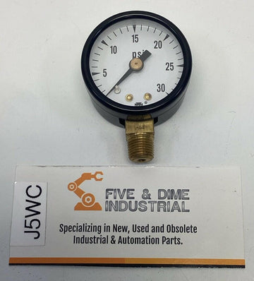 Ametek USG  166327 1-1/2" 30 PSI Gauge, Brass 1/8" NPT Lower Middle