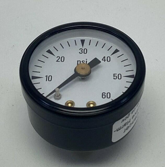 Ametek USG 166321 1-1/2" 60 PSI Gauge Brass 1/8" NPT Center Rear