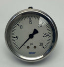 Wika 9767193 2-1/2" 30 PSI Gauge, 1/4" NPT Center Rear 213.53 Glycerin Filled-2