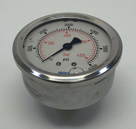 Wika 4238291 2-1/2" Gauge 6000 PSI 1/4" NPT Center Rear 213.53 Glycerin Filled