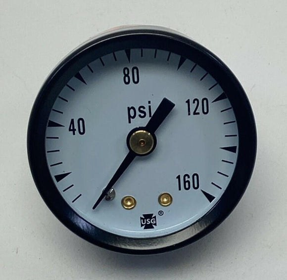 Ametek USG 166323 1-1/2" 160 PSI Gauge Brass 1/8" NPT Rear Center
