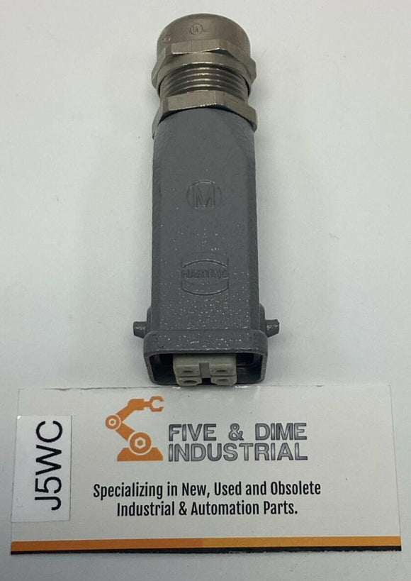 Harting HAN-3A-F Female 4-Pole Connector w/ Die Cast Hood w/ M20 Gland
