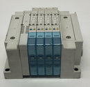 SMC SY3300-5U1 4-Bank Pneumatic Valve Manifold 24VDC Coil-5