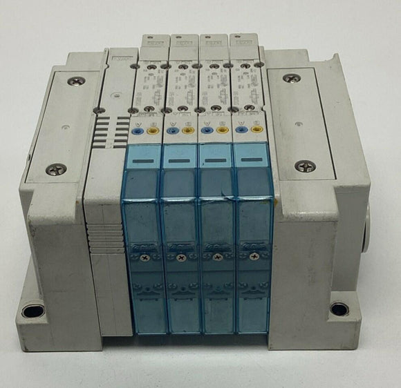 SMC SY3300-5U1 4-Bank Pneumatic Valve Manifold 24VDC Coil