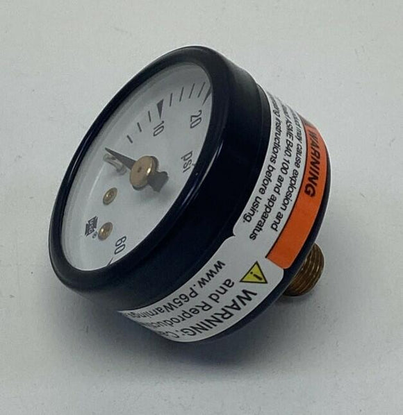 Ametek USG 166321 1-1/2" 60 PSI Gauge Brass 1/8" NPT Center Rear