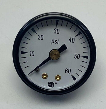 Ametek USG 166321 1-1/2" 60 PSI Gauge Brass 1/8" NPT Center Rear - 0