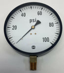 Ametek USG 005554A 4-1/2" 100 PSI Gauge, Brass 1/4" NPT Lower-2
