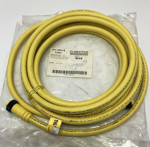 TPC Wire & Cable CL25E07F020 Super-Trex Mini 16/5 Male/ Female 20Ft