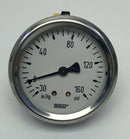 Wika 4270801 2-1/2" -30INHG- 160 PSI Gauge Brass 1/4" NPT Center Back Middle-2