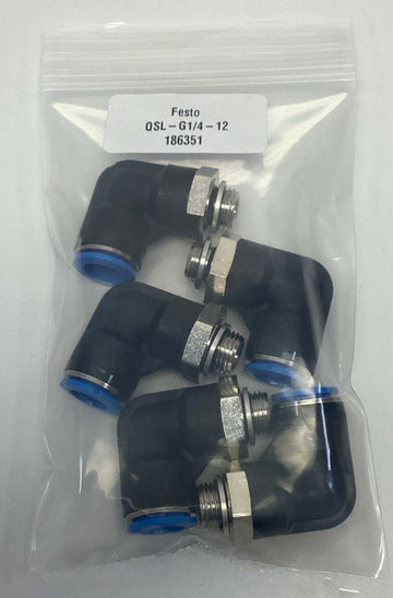 Festo QSL-G1/4-12 / 186351 Push-In "L" Fittings (5-Pack) - 0