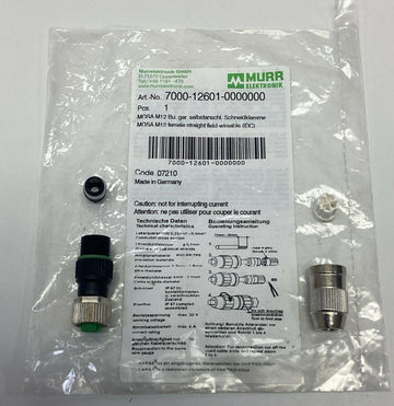 Murr 7000-12601-0000000 M12 4-Pin Female Axial Field Connector - 0