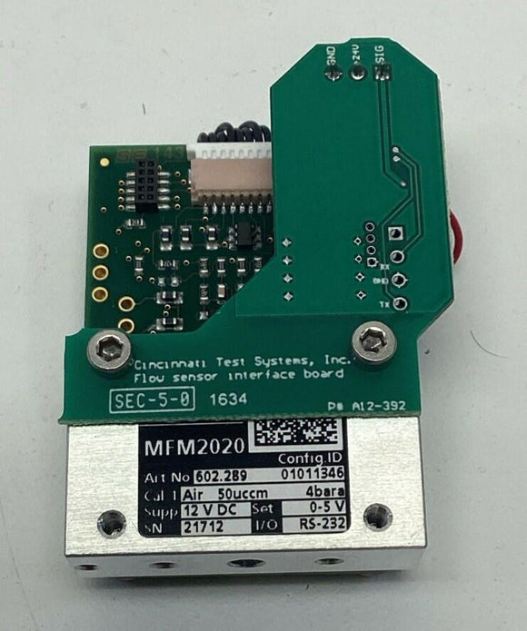 Axetris MFM2020-B Interface Board 12VDC, 50UCCM