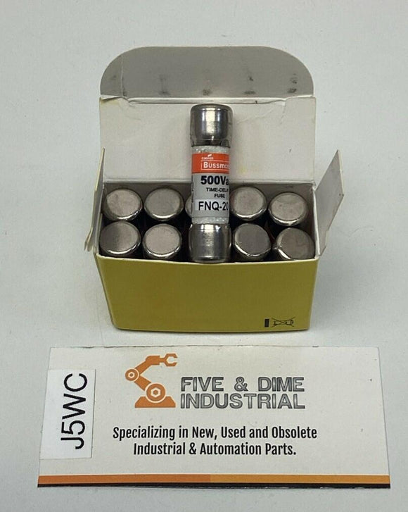 Bussmann FNQ-20 20A Time Delay Tron Fuse 500VAC, FNQ20 (Pack of 10)