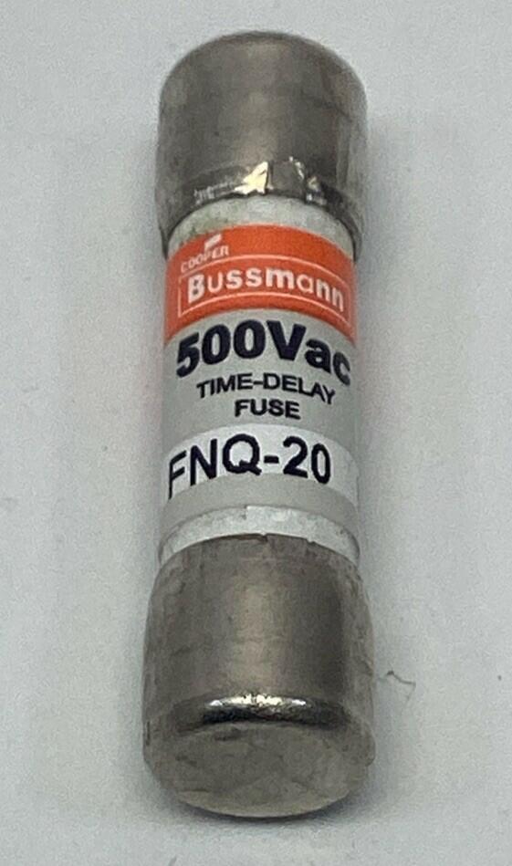 Bussmann FNQ-20 20A Time Delay Tron Fuse 500VAC, FNQ20 (Pack of 10)