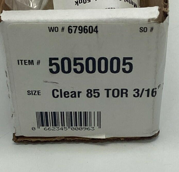 Fenner 5050005 Clear 85 O-Ring Polyurethane Twisted Belt 3/16" x 12-1/2" 50 Pack