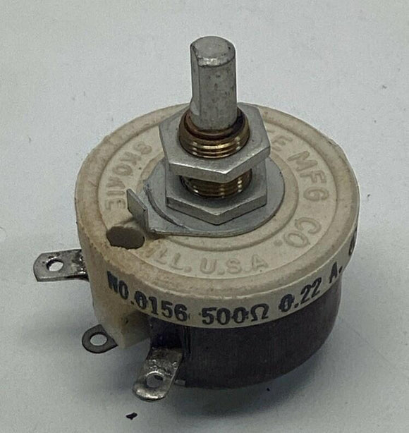 Ohmite 0156 500 ohm Rheostat Model H, 25-Watt
