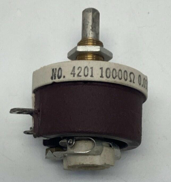 Ohmite 4201 10,000 Ohm, 10k Rheostat Model H, 25 Watt