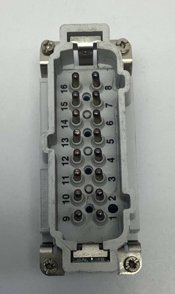 Thomas & Betts MS-216B 16-Pin Rectangular Hood Insert Male, Screw Terminals