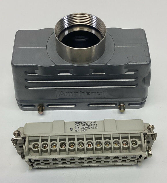 Amphenol C146-10B024-002-1 24-Pin Female Connector Insert w/ Hood