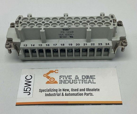 Thomas & Betts FS-124B 24-Pin Female Connector Insert, 16A 600VAC