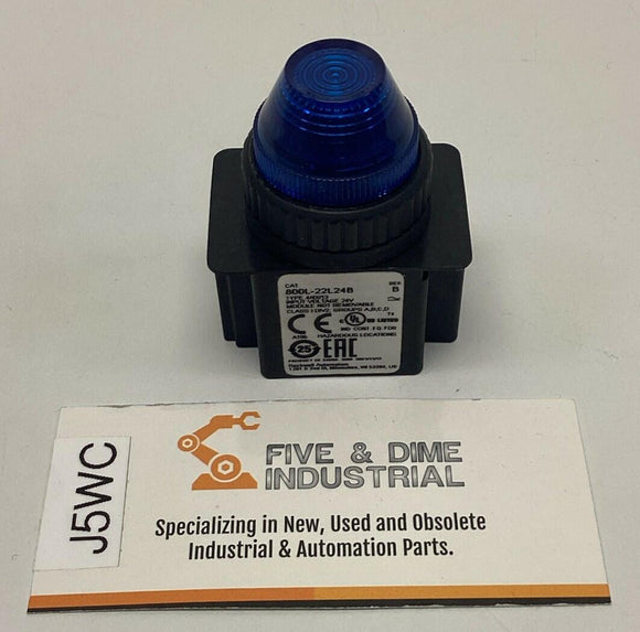 Allen Bradley 800L-22L24B Blue LED Indicator Lamp 24VDC