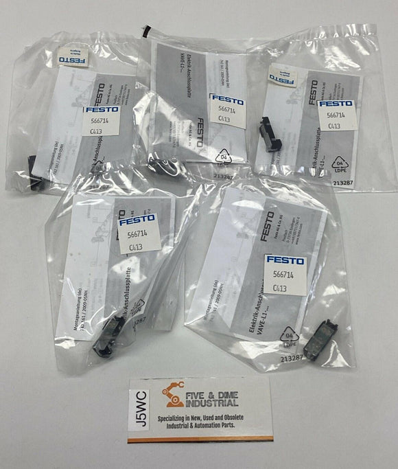 Festo VAVE-L1-1VH2-LP / 566714 Electrical Sub-base 12-24VDC (Lot of 5)