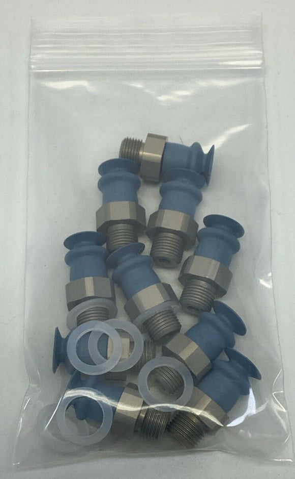 Schmalz FGA-14 Suction Vacuum Cups w/ G1/8" Nipple (10-Pack)