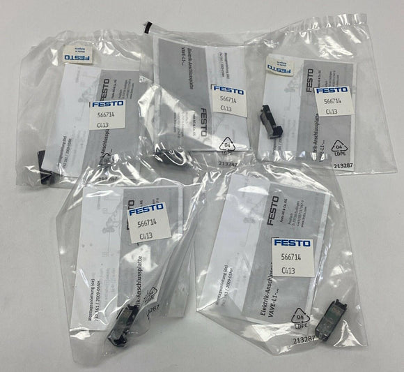 Festo VAVE-L1-1VH2-LP / 566714 Electrical Sub-base 12-24VDC (Lot of 5)