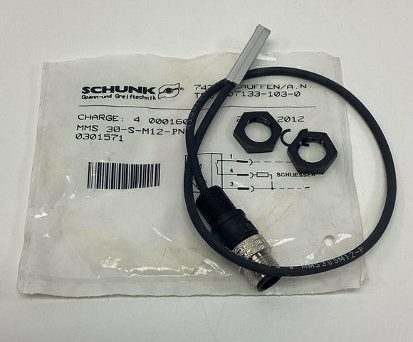 Schunk 0301571 / MMS-30-S-M12-PNP Magnetic Switch Sensor