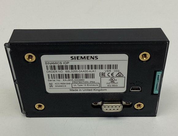 Siemens 6SL3255-0AA0-4JA1 I0P Intelligent Operator Panel Sinamics