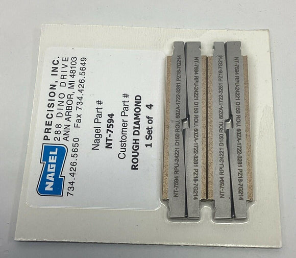 Nagel Precision NT-7594 Rough Diamond Honing Blade (Set of 4)