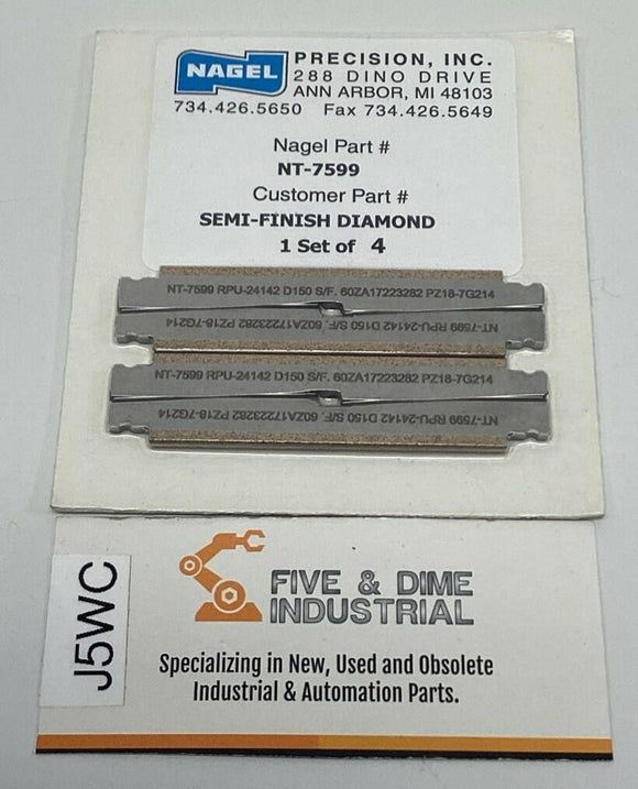 Nagel Precision NT-7599 Semi-Finish Diamond Honing Blade (Set of 4)