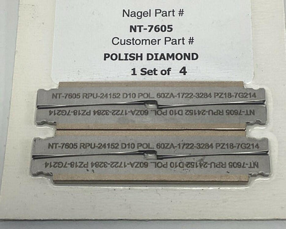 Nagel Precision NT-7605 Polish Diamond Honing Blade (Set of 4)