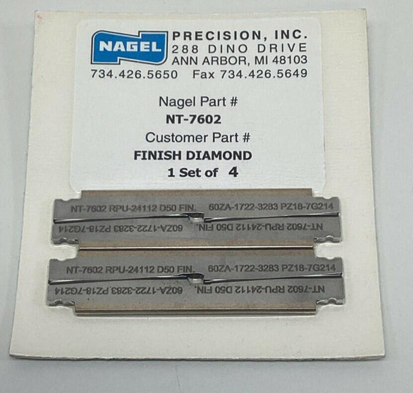 Nagel Precision NT-7602 Finish Diamond Honing Blade (Set of 4)