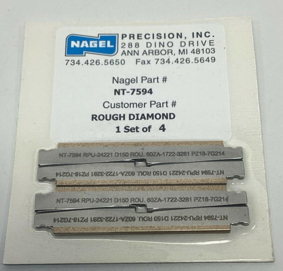 Nagel Precision NT-7594 Rough Diamond Honing Blade (Set of 4)