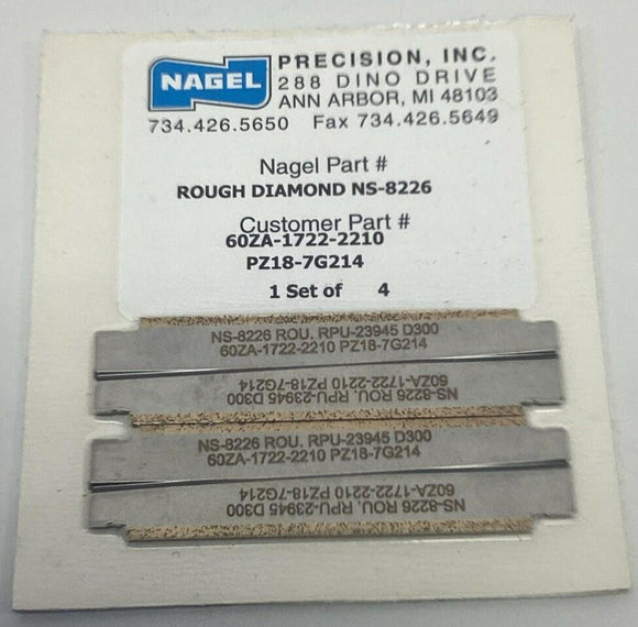 Nagel Precision NS-8226 Rough Diamond Honing Blade (Set of 4)
