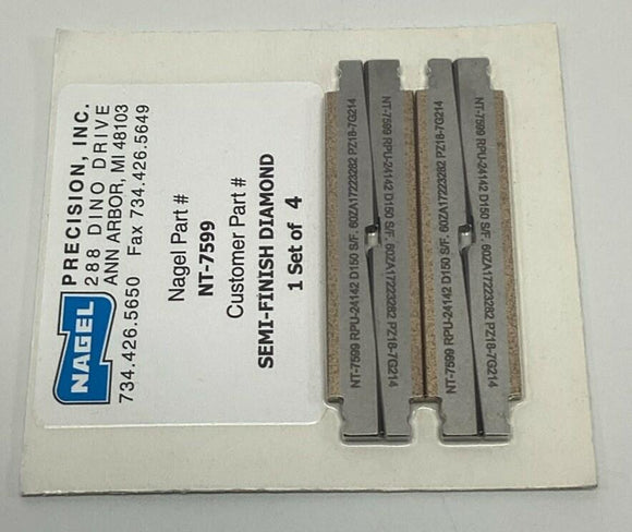 Nagel Precision NT-7599 Semi-Finish Diamond Honing Blade (Set of 4)
