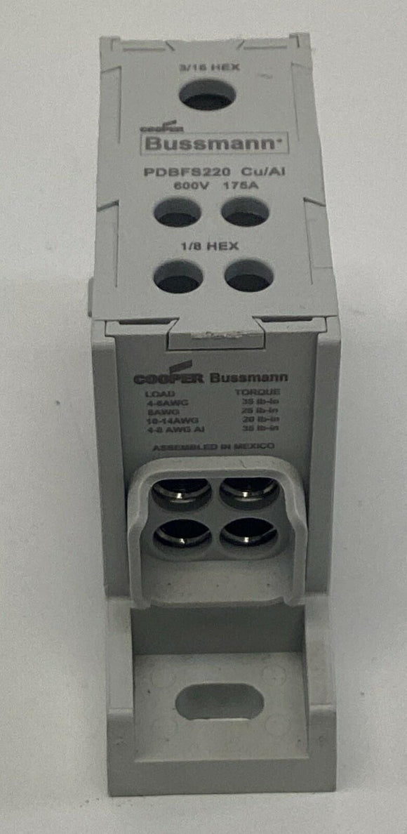 Bussmann PDBFS220 4 x 1 Power Distribution Module 175A, 600V