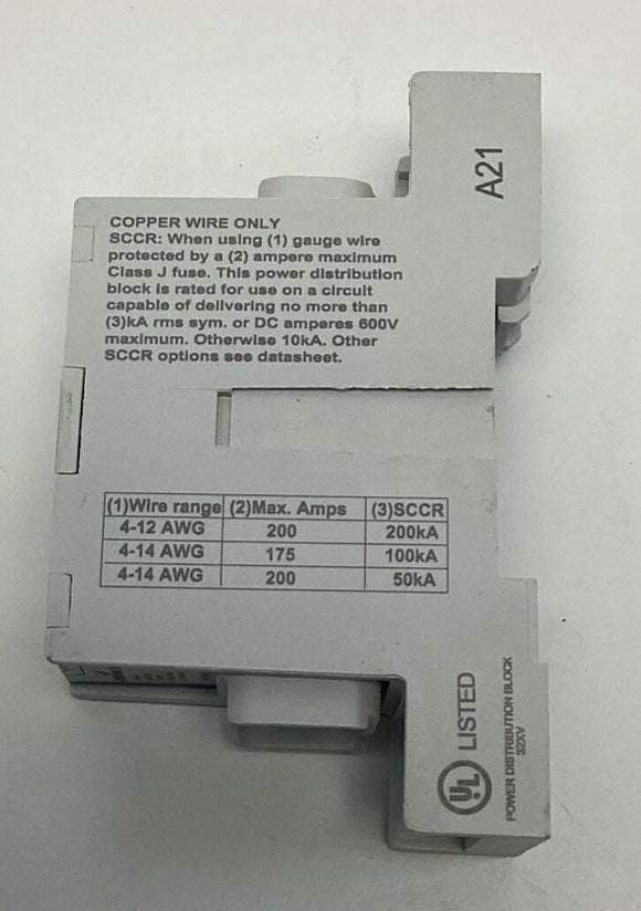 Bussmann PDBFS220 4 x 1 Power Distribution Module 175A, 600V